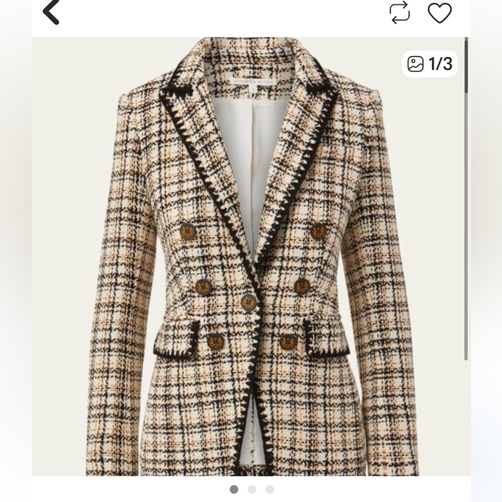 Veronica Beard Lawrence Dickey Plaid Blazer